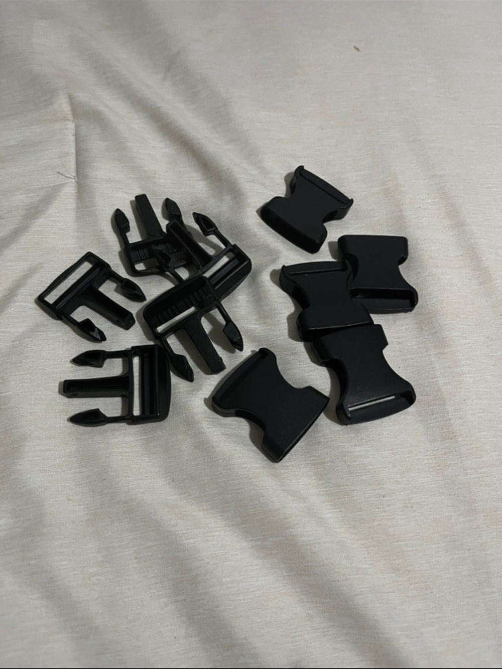 Black Plastic Side-Release Buckles for Men Accessories - Pack